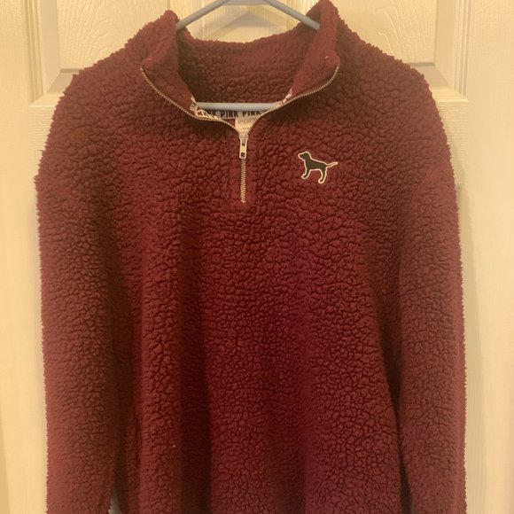Pink Maroon Sherpa NYC Jacket - Picture 1 of 3